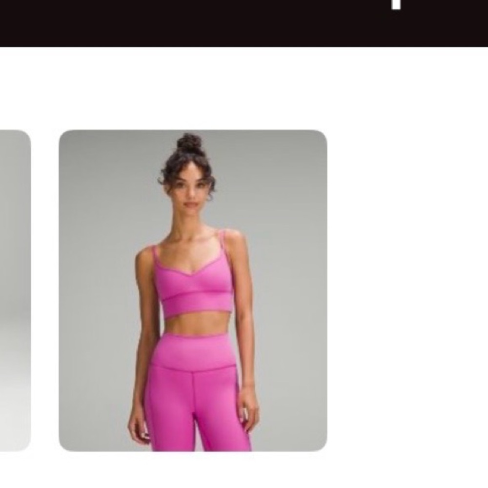Women's Pink lululemon bra top